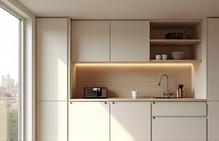Space-saving kitchen solution in a compact Milan apartment
